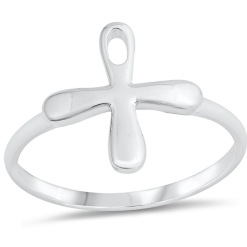 X Criss Cross Pinky Adjustable Ring in Sterling Silver