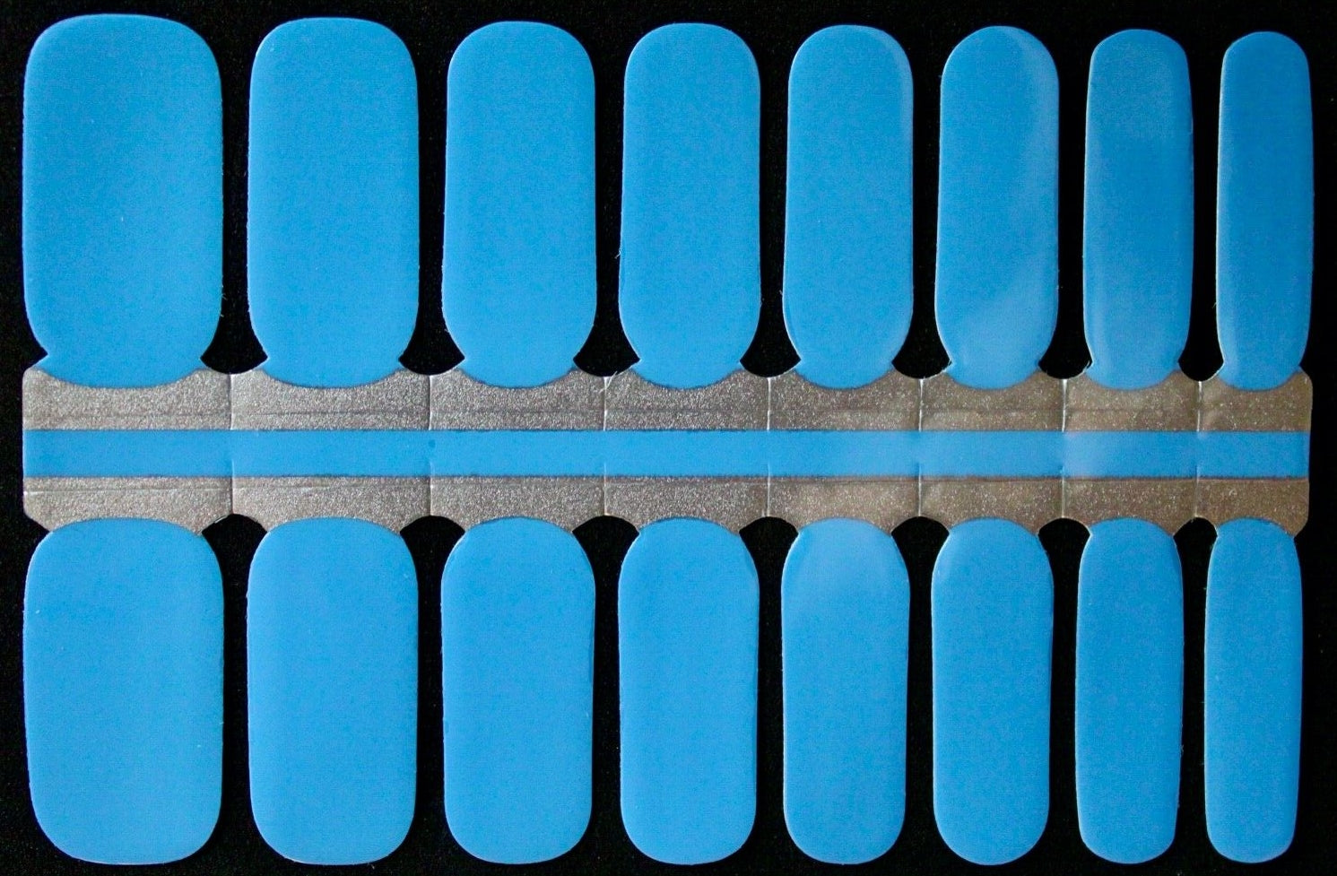 Sky blue nail polish wrap strips stickers