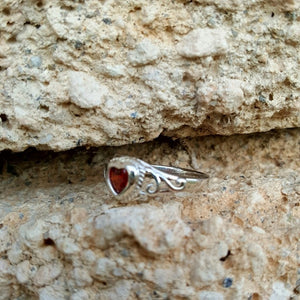 Red garnet baby ring