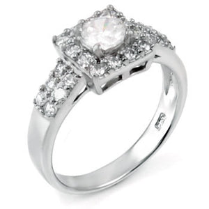 Silver womens engagement ring