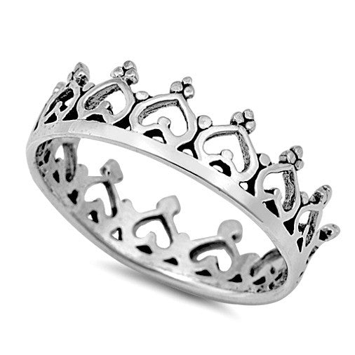 Womens tiara crown eternity ring 