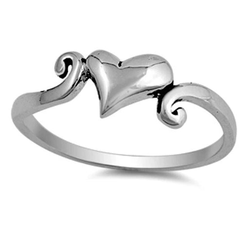 New Romantic Love Hand with Heart Shaped Ring Creative Couple Silver Color  Adjustable Open Rings Personality