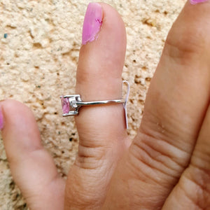 Heart midi ring on finger 