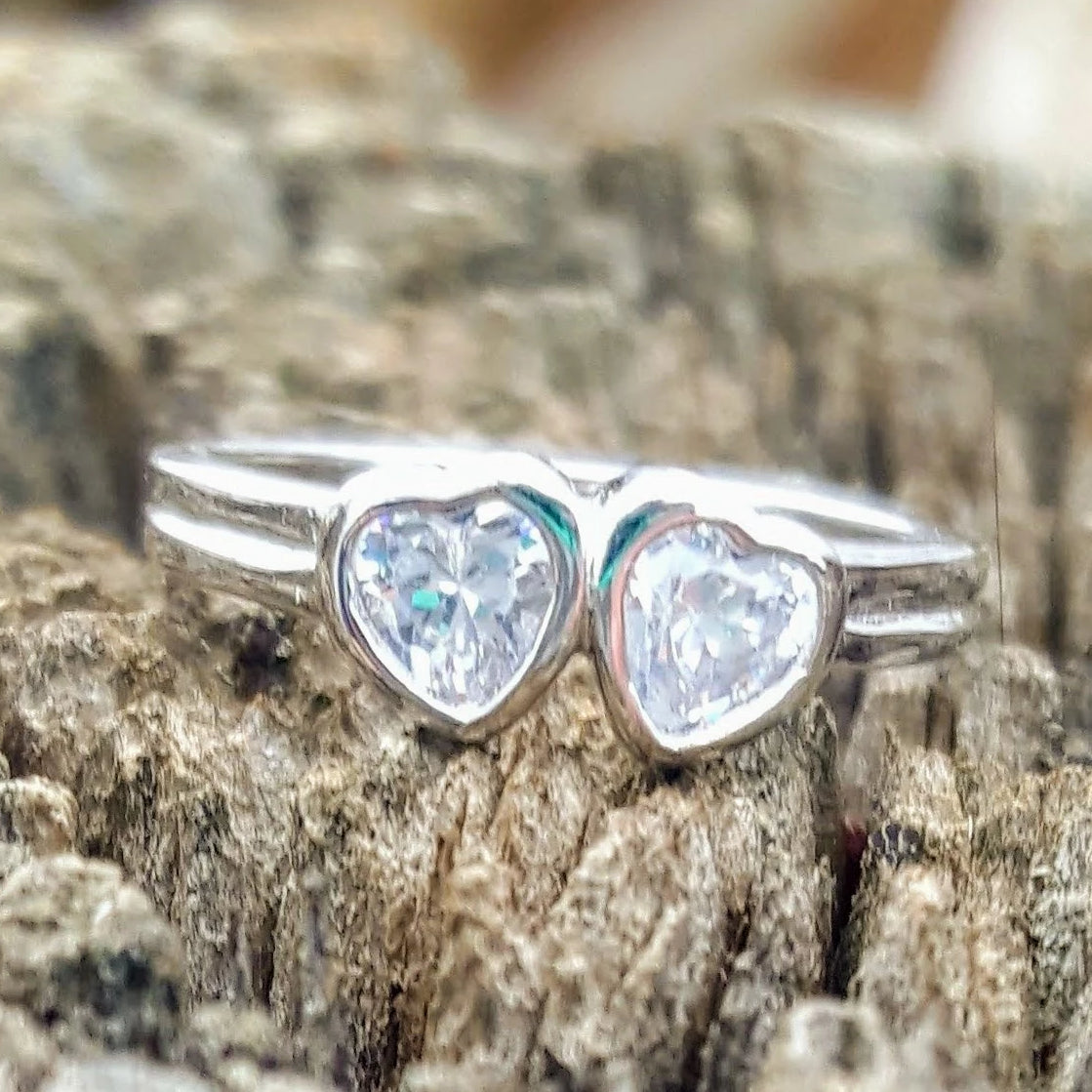 April hearts baby and girls ring