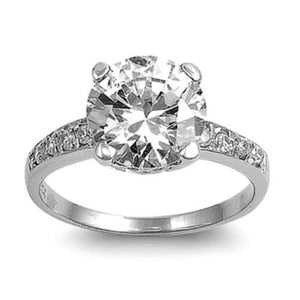 Sterling Silver CZ 2 carat Engagement Ring size 5-10 by  Blades and Bling Sterling Silver Jewelry