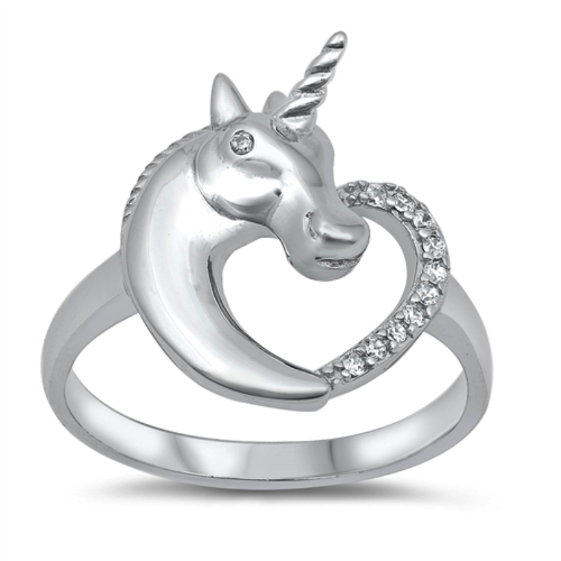 Heart Unicorn Ring for girls and ladies