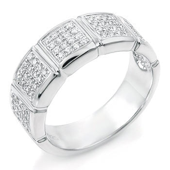 Sterling Silver Round Cut CZ Pave Set Wedding Band Size 5-8 by Blades and Bling Sterling Silver Jewelry