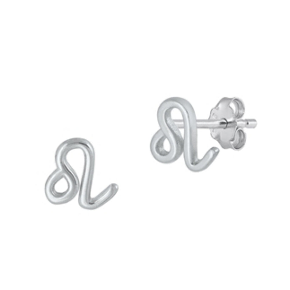 Leo Zodiac symbol stud earrings