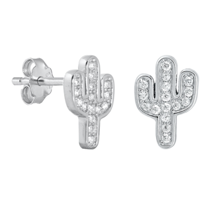 Womens and girls cactus earrings