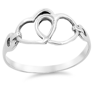 double heart ring