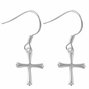 Womens and girls cross dangle earrings