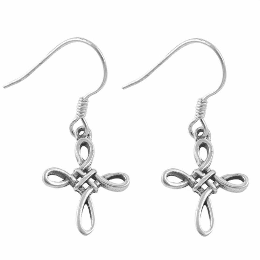 Womens girls and mens unisex Celtic Triquetra Cross Earrings
