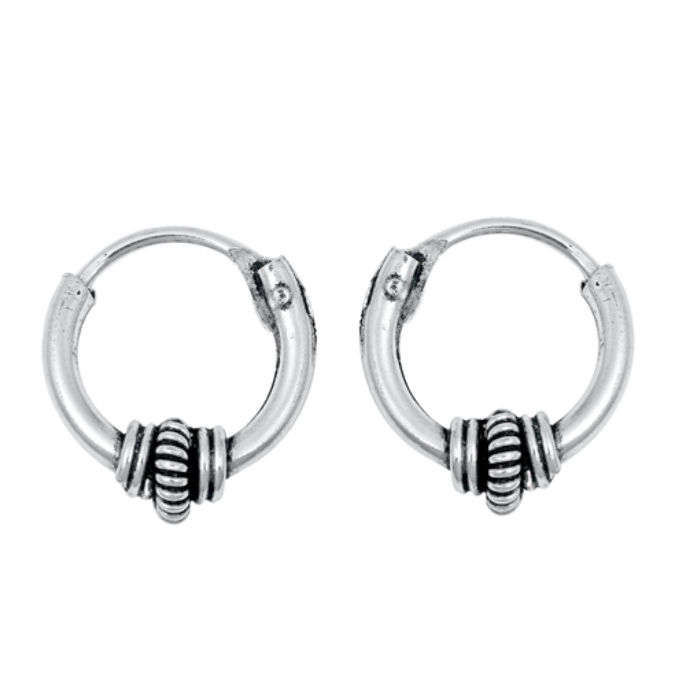 Unisex continuous threader hoops earrings
