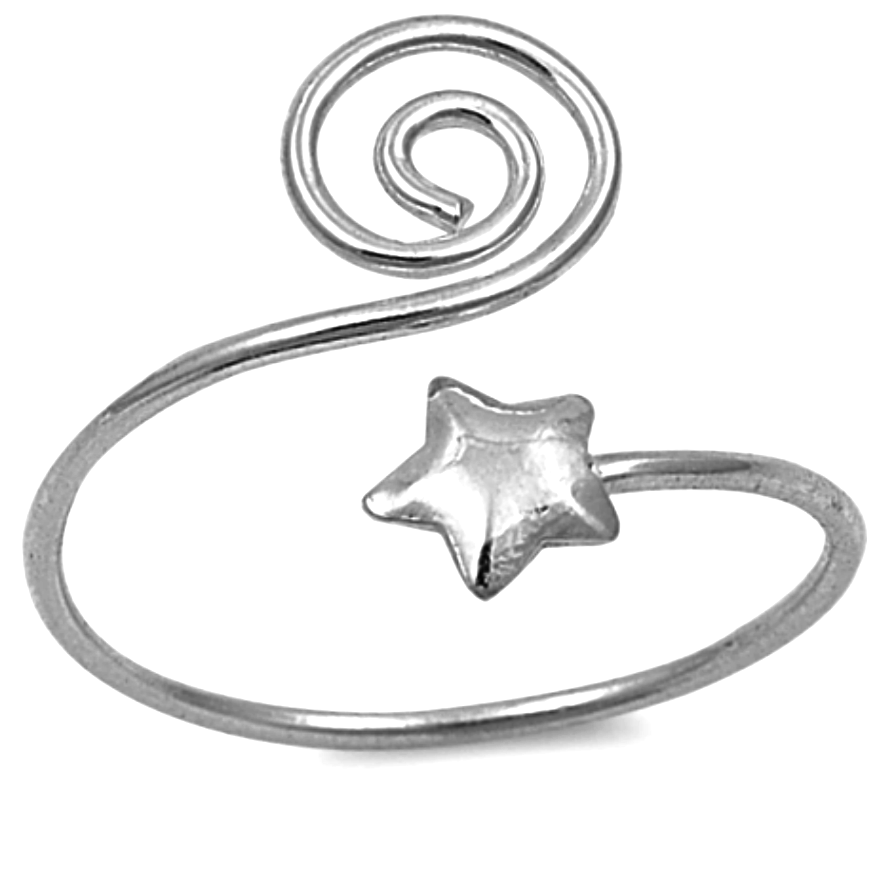 Spiral into a new universe with this star adjustable finger or toe ring