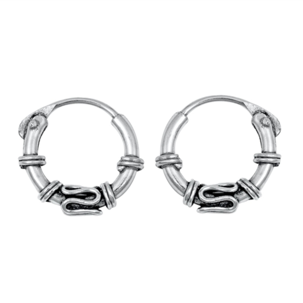 Ttraditional design stylish 925 sterling silver handmade fabulous hoops  earrings bali , pretty gifting bali tribal jewelry india s613 | TRIBAL  ORNAMENTS