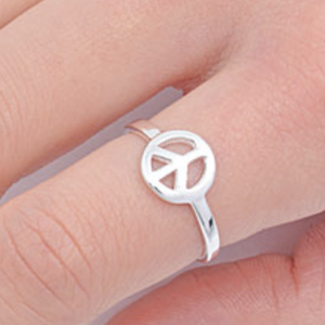 Peace symbol ring