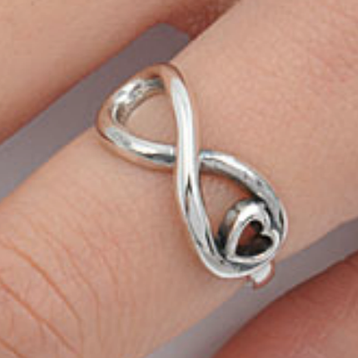 Rings | Sterling Silver Infinity Heart Women's Rings | Glitters NZ