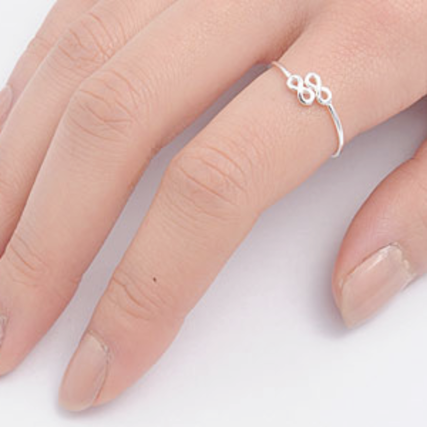 Girls and ladies adjustable size infinity ring