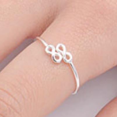 Womens double infinity wrap ring