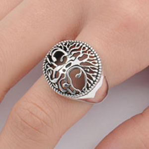 Mens and womens tree of life ring