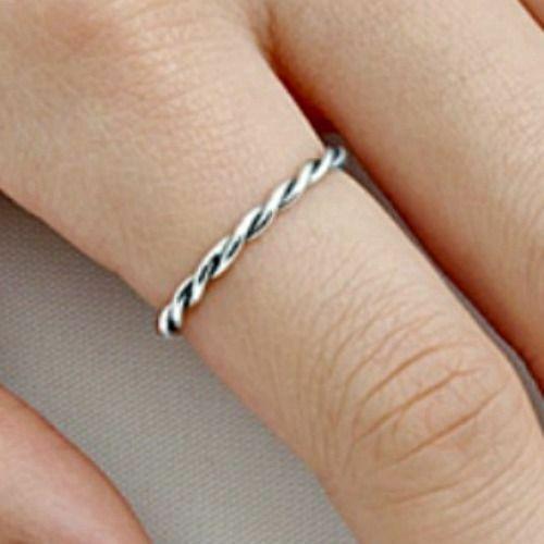 Womens and girls braided band ring