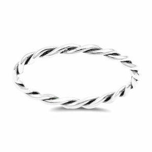 Silver braided band midi
