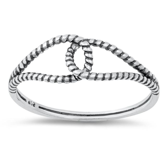 Womens Infinity rope loop ring