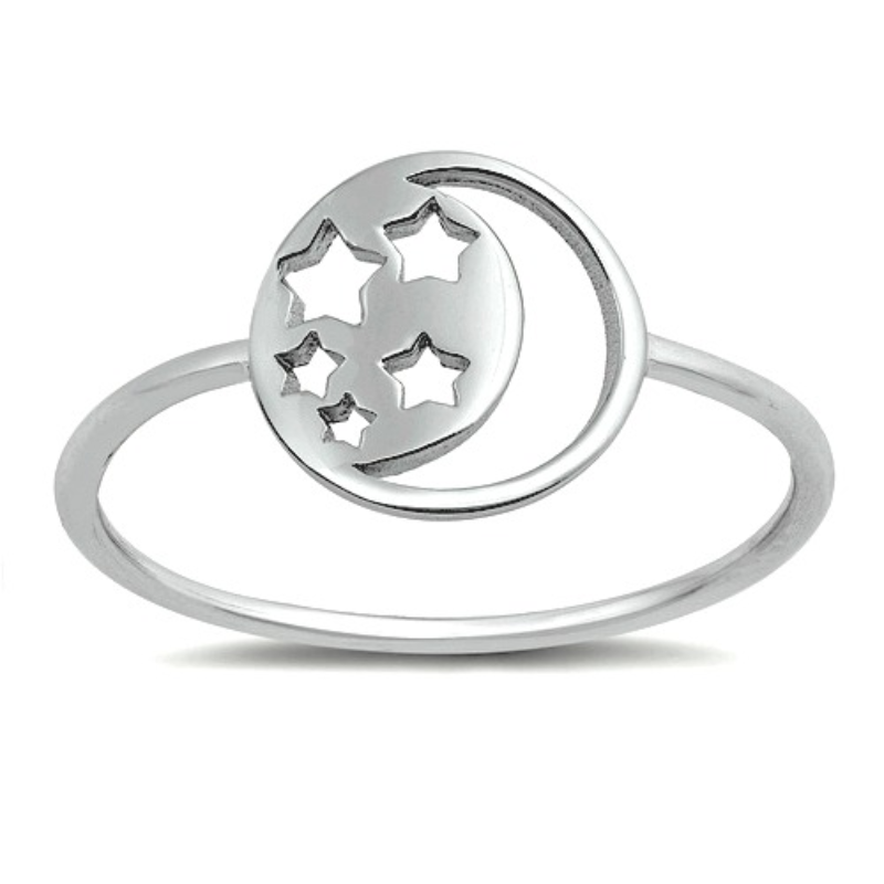 stars and moon ring