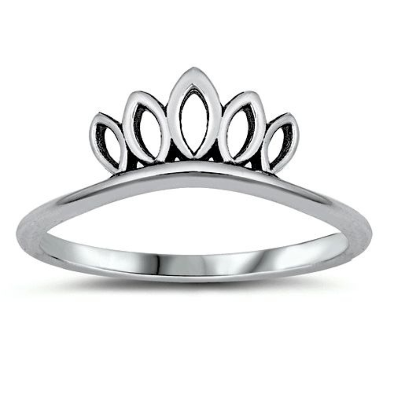Crown Milk Crown Plain Ring in 925 Sterling Silver | Prime and Pure