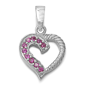 Sophisticated womens or girls ruby heart pendant for a July birthday gift