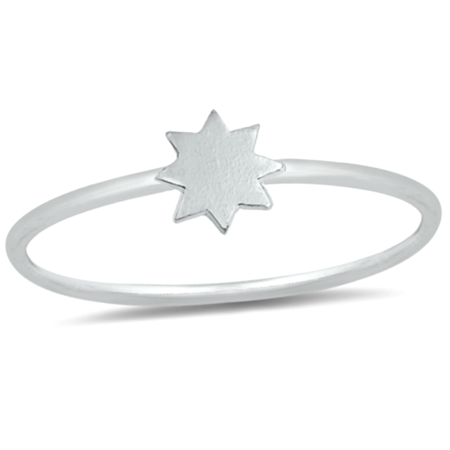 Womens and girls star starburst ring