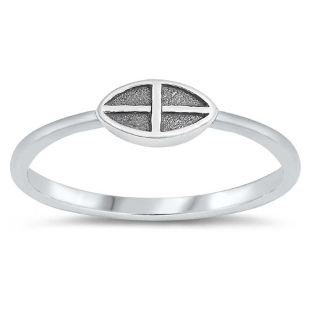 Womens and girls side ways cross ring