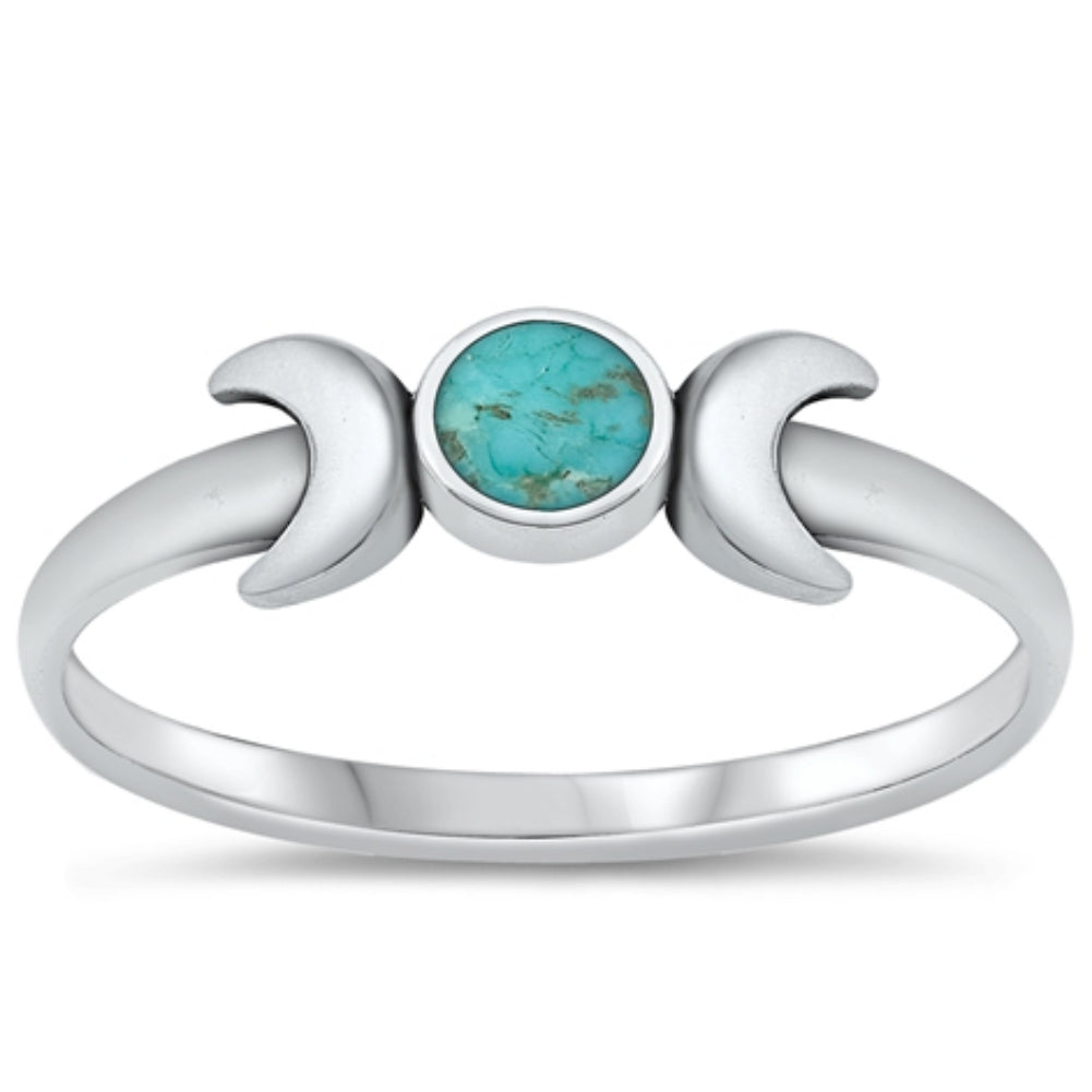 Turquoise moon ring