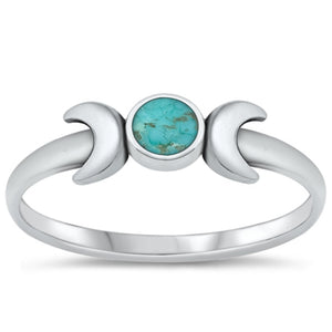 Turquoise moon ring