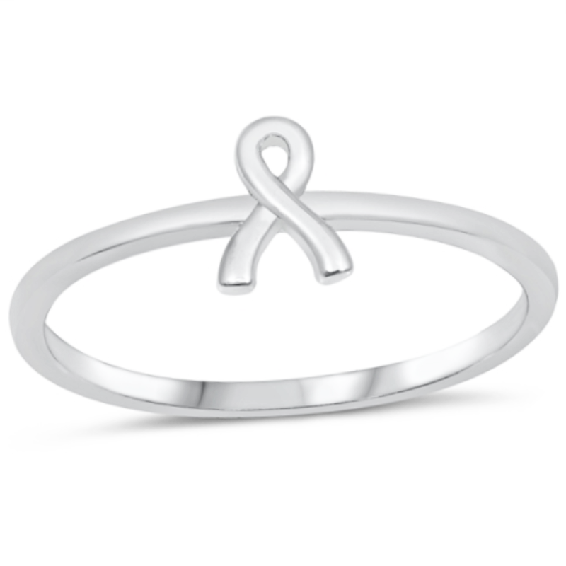 Cancer ribbon ring