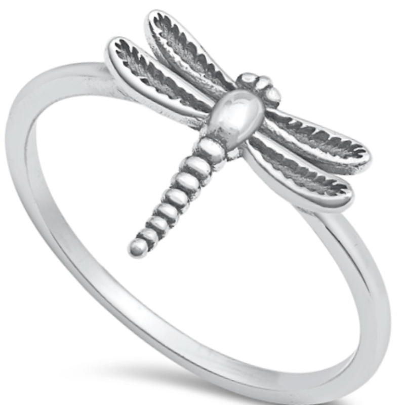 Beautiful Ring Adjustable Dragonfly Toe Band 925 Sterling Silver (6mm) –  Blue Apple Jewelry