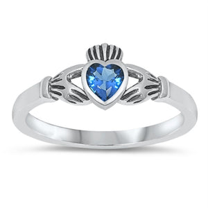 Blue Sapphire heart ring