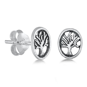 Silver tree of life earrings