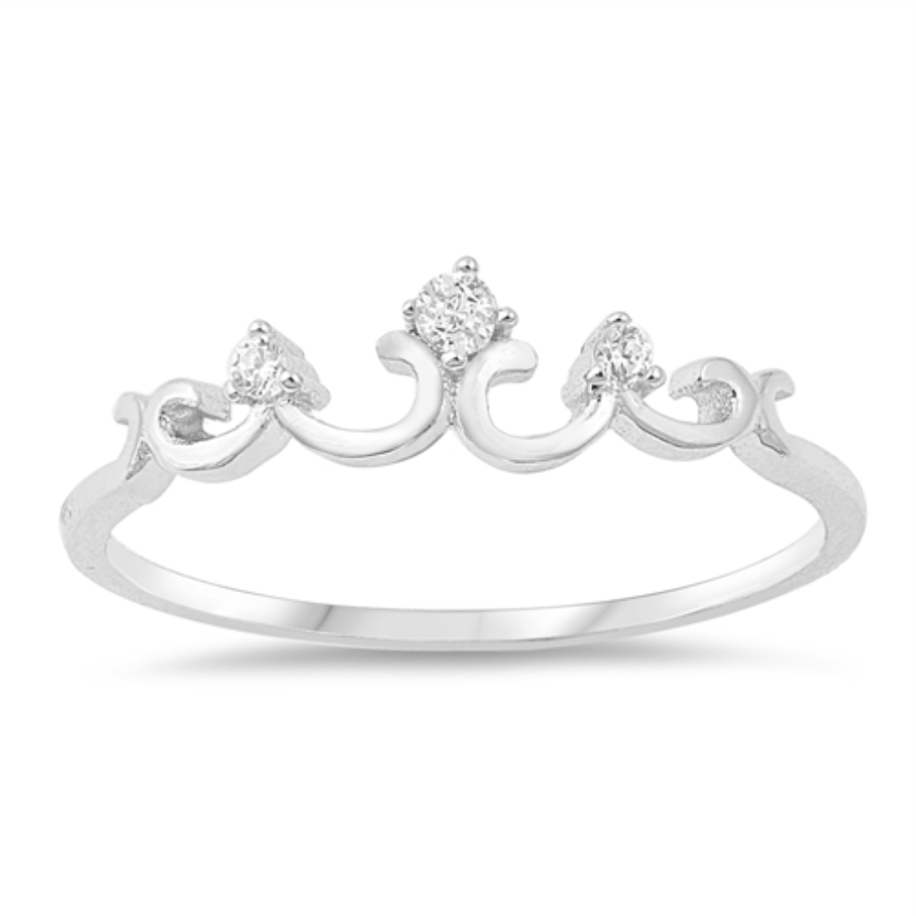 Womens and kids tiara crown ring