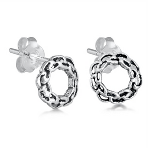 Celtic knot circle earrings