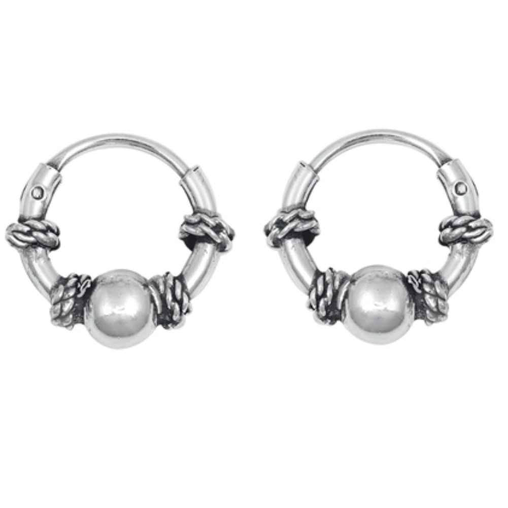 Unisex continuous hoop earrings