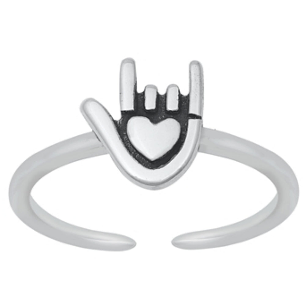 I love you sign language ring