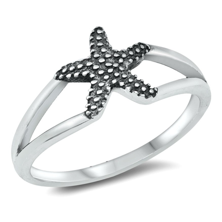 Summer chic Starfish fashion ring in .925 Silver