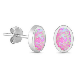 Womens pink rainbow earring