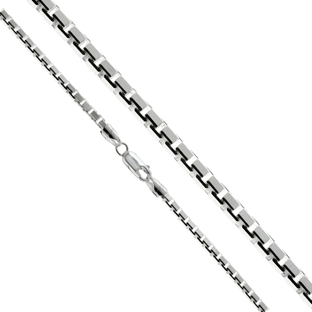 Our best selling Italian diamond cut chain shines from all 8 sides.  Flexible and non-twisting, these necklaces are durable as they are stylish.  Wear it alone or with your favorite pendant.  Metal quality: .925 Sterling Silver with stamped hallmark  Stones: None  Packaging: Comes in a pretty gift box  Made in Italy