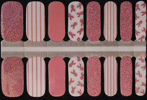 Breast cancer awareness nail polish wraps strips stickers