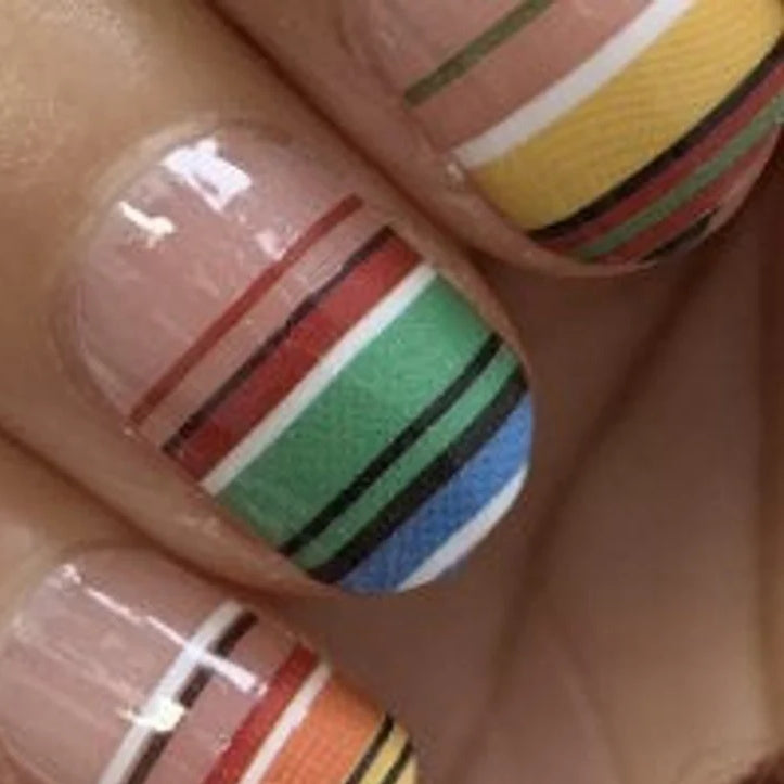 Modern french tip manicure nail polish wraps strips