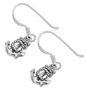 Anchor and rope earrings