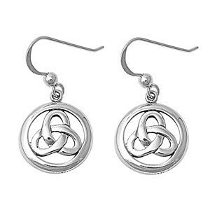 Sterling Silver Celtic Infinity Dangle Earrings - Blades and Bling Sterling Silver Jewelry