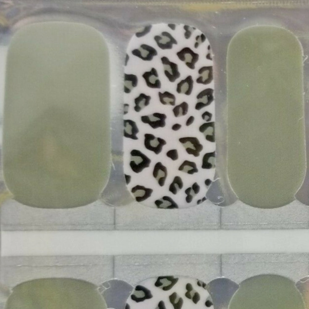 Cheetah spots print nail wraps strips